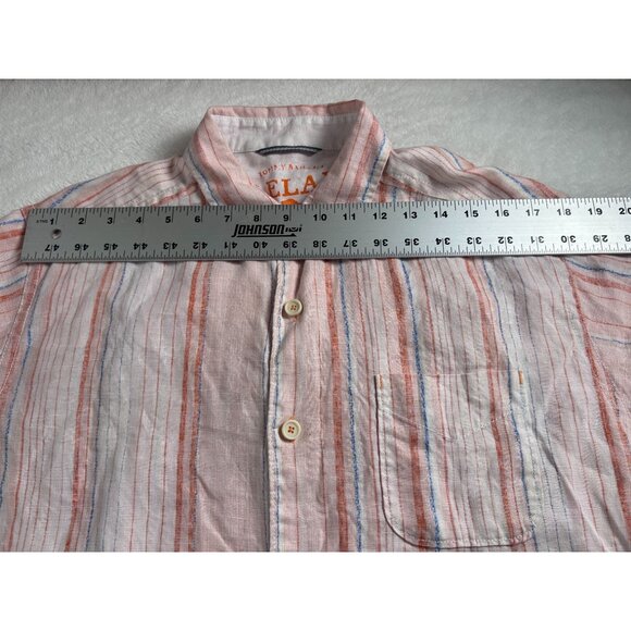 Tommy Bahama Relax Mens Linen Striped Button-Up Shirt Medium Lightweight Casual - Picture 5 of 7